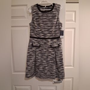 Tommy Hilfiger Sheath Dress Size 10 Black and White Pattern NWT